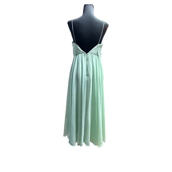 ASOS Midi Elegant Mint Green Sleeveless Dress Size 8 - Picture 3 of 10